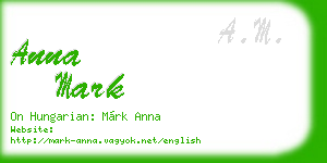 anna mark business card