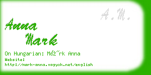 anna mark business card